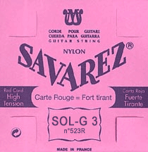 523RVRAC - SAVAREZ ROUGE CORDE CLASSIC SOL3 SANS BLISTER