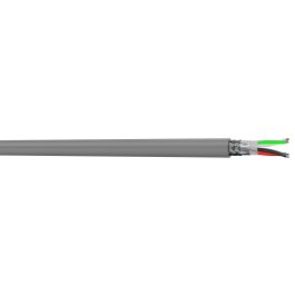 DMX512/5 - Câble DMX souple 2 paires 0.22 mm² blindé par feuillard + tresse, impédance 110 Ohms Ø 5.80 mm - PVC Noir ou gris