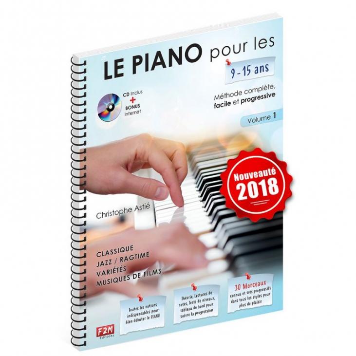 ASTIE LE PIANO POUR LES 9-15 ANS VOL 1 AVEC CD ED F2M