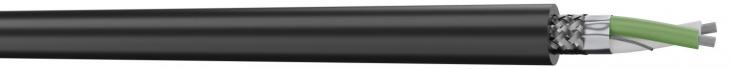DMX512/3 - Câble DMX souple 1 paire 0.22 mm² blindé par feuillard + tresse, impédance 110 Ohms Ø 5.80 mm - PVC Noir