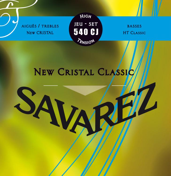SAVAREZ 540CJ - JEU CORDES GUITARE CLASSIQUE FORT TIRANT NEW CRISTAL CLASSIC BLEU
