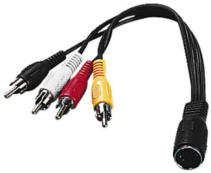 CABLE DIN 5 BROCHES FEMELLE / 4 RCA MALE