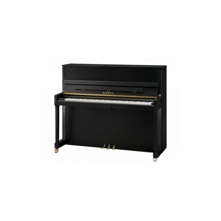 KAWAI E300ES - Piano acoustique noir satiné 122cm - Mécanique Millenium III - Ralentisseur de cylindre