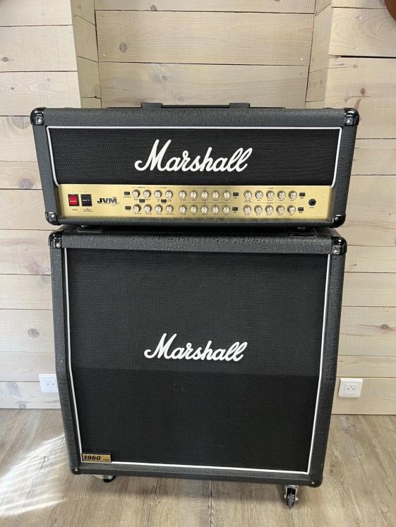 MARSHALL JVM410H + 1960A - AMPLIFICATEUR GUITARE OCCASION 100 WATTS LAMPES