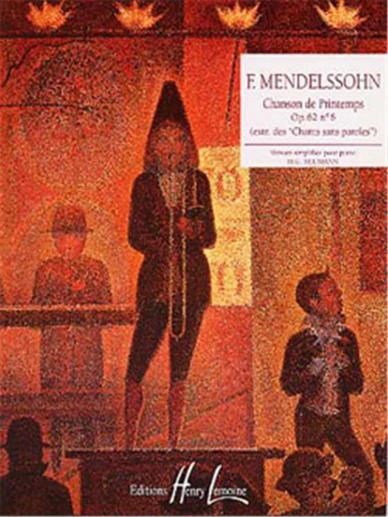 MENDELSSOHN - CHANSON DE PRINTEMPS OP62/6 PIANO SIMPLIFIE ED LEMOINE