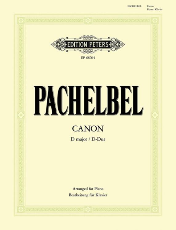 PACHELBEL - CANON PIANO SOLO ED PETERS