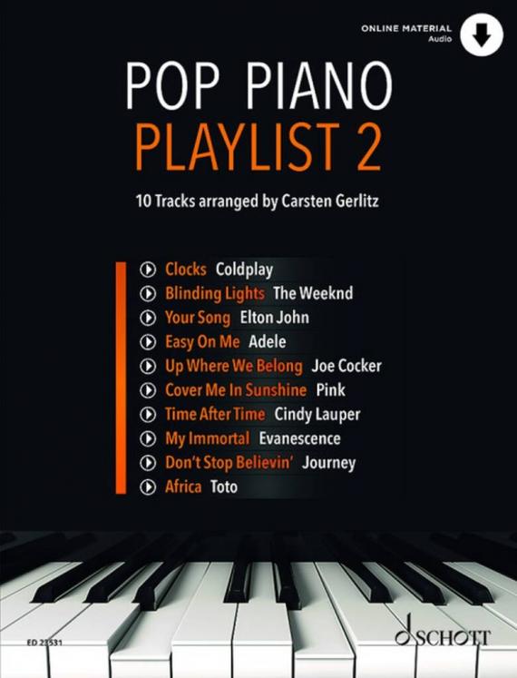 POP PIANO PLAYLIST VOL 2 AVEC ACCES AUDIO ED SCHOTT