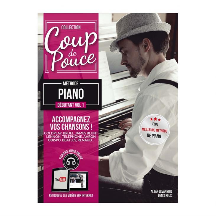 ROUX COUP DE POUCE METHODE PIANO DEBUTANT 1 ACCOMPAGNEMENT CHANSONS