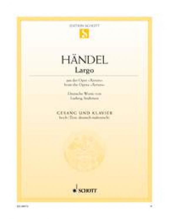 HAENDEL LARGO PIANO/CHANT VOIX HAUTES ED SCHOTT