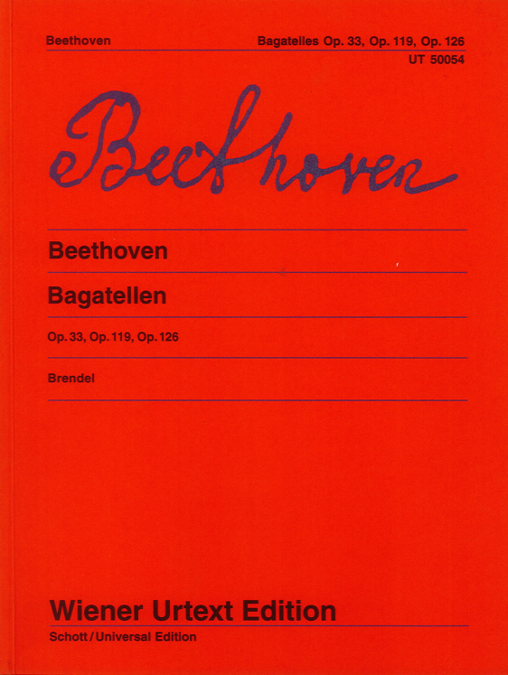 BEETHOVEN - BAGATELLES OP33 OP119 OP126 PIANO ED SCHOTT