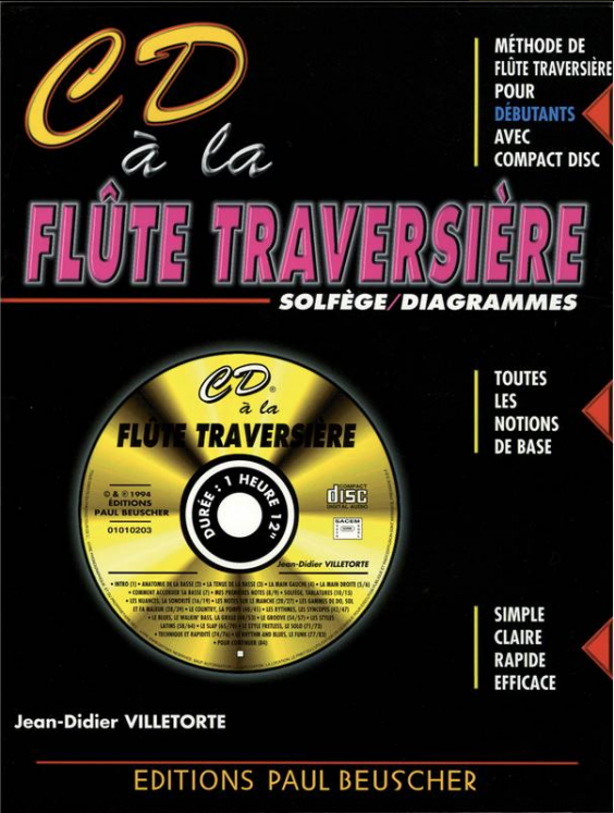 VILLETORTE - CD A LA FLUTE TRAVERSIERE - SOLFEGE/DIAGRAMMES