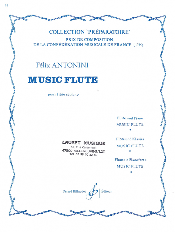 ANTONINI - MUSIC FLUTE POUR FLUTE ET PIANO