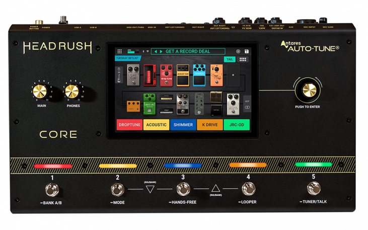 HEADRUSH CORE - multieffets 5 switches, 7 tactile, wifi, bluetooth