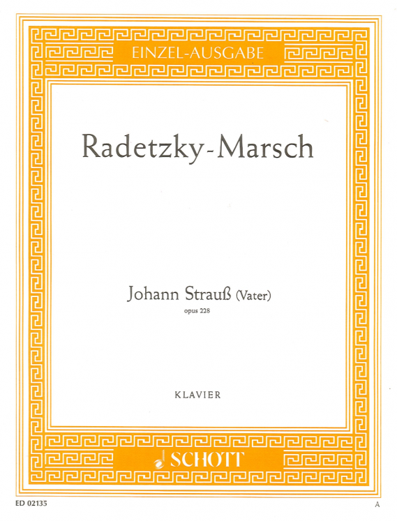 STRAUSS - MARCHE DE RADETZKI OPUS 228 PIANO ED SCHOTT