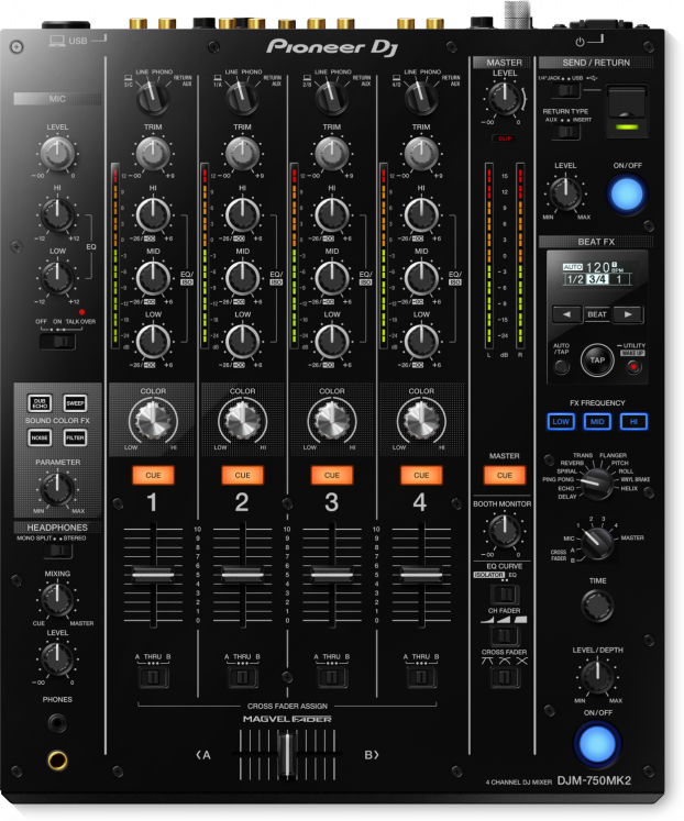 PIONEER  DJM-750MK2 - Table de mixage DJ de performance 4 voies