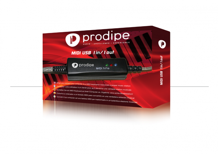 PRODIPE PRO1I10 - Interface MIDI USB 1 in/1 out (Mac/PC)