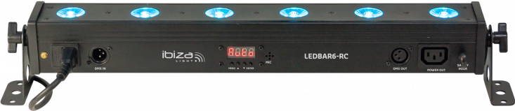 IBIZA BARRE LEDBAR6-RC - LED 6X8WATTS RGBW + TELECOMMANDE