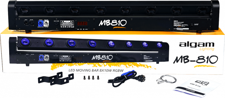 ALGAM LIGHTING MB810 BARRE MOTORISEE LED 8 X 10W RGBW